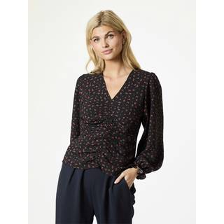 Neo Noir - Katinka Floral Dots Blouse - Black
