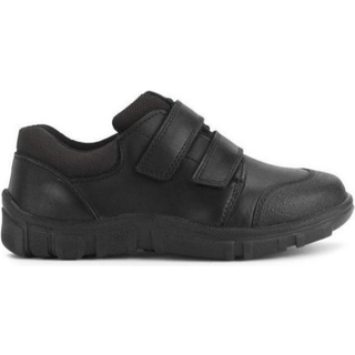 Start Rite Start Rite Topic Dual Fit Rip Tape Black Leather School Shoes