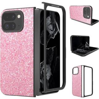 EIDERWOOD Google Pixel 9 Pro Fold (5G) Kunstlæder Glitter Bagside Cover - Lyserød