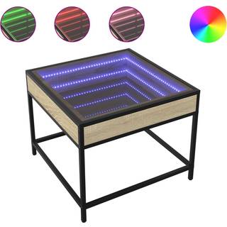 Sofabord Med Infinity Led-Lys - Sonoma-eg / 50 x 50 x 41 cm