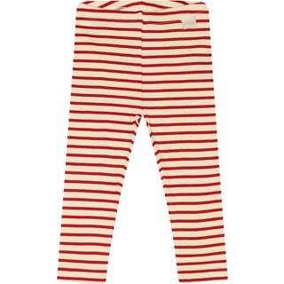 Petit Piao Chili Pepper/dark Off White Stribede Leggings Modal