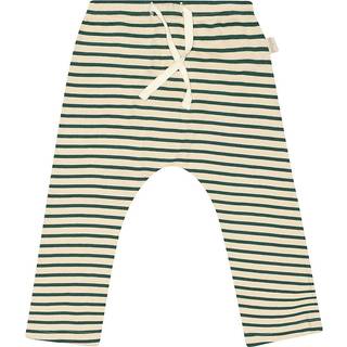 Petit Piao Emerald Green/dark Off White Stribede Bukser Modal