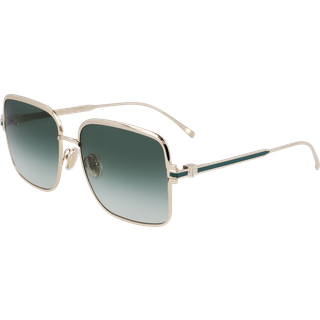 Ferragamo Kvinde SF317S 750 Solbriller Metal Guld Firkantet Normal Skygge