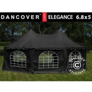 Partytelt Festtelt Elegance, ottekantet 6,8x5m, Sort