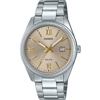 Mand Casio DATE Champagne Ur med Arabiske Tal (Ø 38,5 mm)