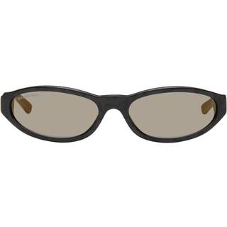 Balenciaga Unisex Balenciaga BB0007S 010 Solbriller Acetat Sort Rund