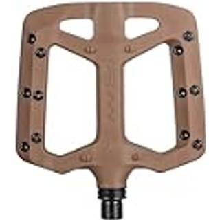 Funn Taipan glasfiberarmerad termoplastisk cykelpedaler med 9/16-tums CRMO-axlar och shinvänliga stift för MTB/BMX/Urban/Gravel Riding (Brown)