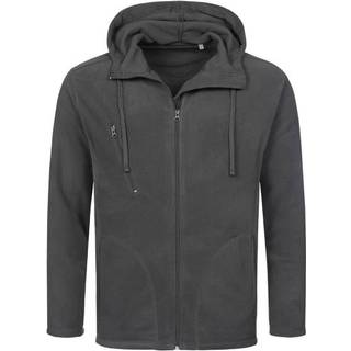 Stedman Hooded Fleece Jacket For Men - Grey - Large