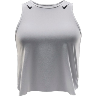 Kort Nike AeroSwift Dri-FIT ADV-løbetanktop til kvinder - hvid - L (EU 44-46)
