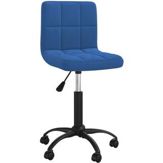 drejelig kontorstol fløjl blå