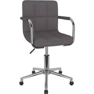 drejelig kontorstol stof gråbrun