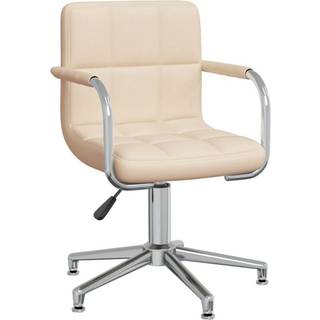 drejelig kontorstol stof cremefarvet
