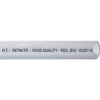 Ferskvandsslange Hoses Technology RETIN/TR, polyesterarmeret-PVC, Food Quality, 10 mm (25/64"), 5 meter, transparent