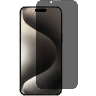 iPhone 16 Pro Max Hærdet Glas Skærmbeskyttelse m. Privacy - Full-Fit  - Sort Kant