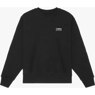 Organic Fitted Crewneck Sweatshirt, Black, XL