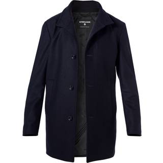 Strellson Herren Mantel blau unifarben