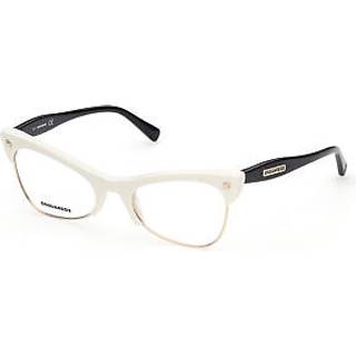Dsquared2 Kvinde DQ5332 024 Optiske stel Outlet Acetat Hvid Cat Eye