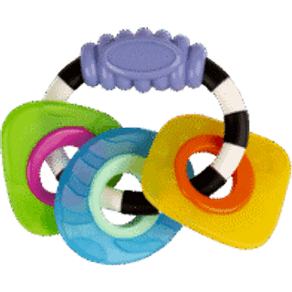 PlayGro Textured Teething Rattle Bidelegetøj