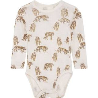 Hust&Claire Bocel Mønstret Babybody French Oak 56 cm  Creme  56 cm  mand