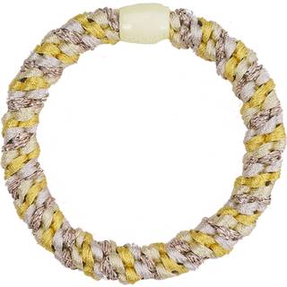 By Stær BRAIDED Hairtie - Multi Yellow, Off White Glitter