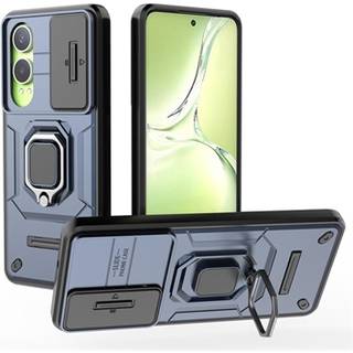 OnePlus Nord CE4 Lite/Oppo K12x Roterende Ring Hybrid Cover med Kameraskjold - Blå