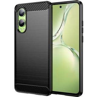 OnePlus Nord CE4 Lite/Oppo K12x Børstet TPU Cover - Karbonfiber - Sort