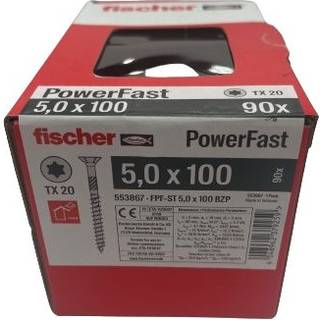 Fischer Spånpladeskrue FPF-ST 5,0X100 BZP ✓ På lager - klar til levering og afhentning