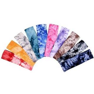 Bind farvestofb?jler bomuldsstr?kningspandeb?nd Elastisk yoga h?rb?nd til teenagere piger Kvinder voksne forskellige farver 10 stykker (klassiske