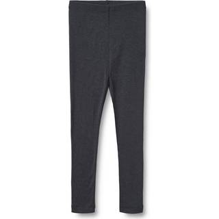 Wheat Leggings i uld Agi Navy 98 cm  Marineblå  98 cm  unisex