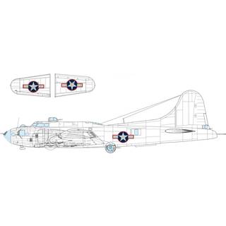 B-17F US national insignia w/ red outline 1/48