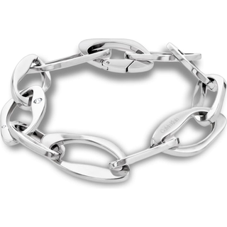 Organic Shape Chain Bracelet - Silver - One Size
