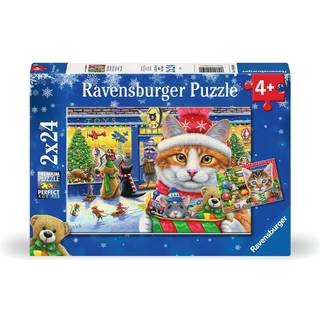 Ravensburger Christmas Kitties Puslespil 2x24 Brikker