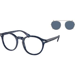 Polo Ralph Lauren PH4218F Asian Fit With Clip-On 618380 51 Briller Mænd - Shiny Blue Tortoise - 51mm
