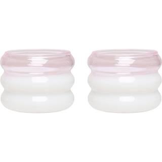 Design Letters Bubble fyrfadsstage Ø5,6 cm 2-pak Milky white-pink