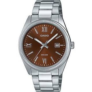 Herrernes Casio DATE Ur i Brun med Arabiske Tal (Ø 38,5 mm)