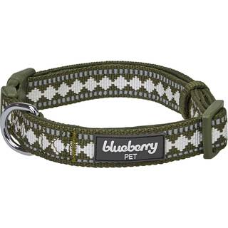 Blueberry Pet 3 Farver 3m Reflekterende Jacquard Neopren Polstret justerbar hundekrave Oliven stor hals 18 """"-26 """"