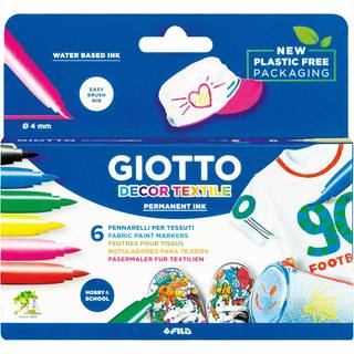 Giotto Decor Tekstilpenne 6 st