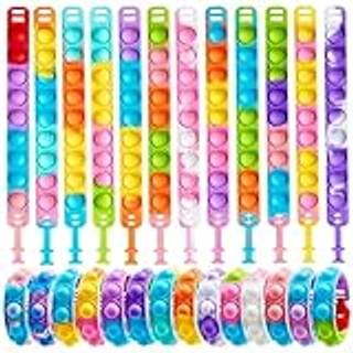 Joyin Pop Fidget Toys Pops Bulk 25 Pack Party Favours For Kids 4-8 8-12 År Fidget Armbånd Sensorisk legetøj til klasseværelsets fødselsdag Carniv