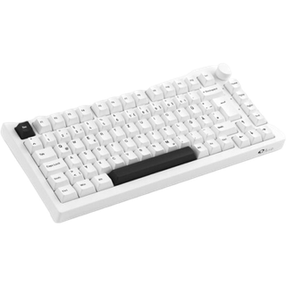 Akkogear 5075B Plus-S Black on White - V3 Blue Pro - Gaming Tastatur - Uden Numpad - Universal - Hvid