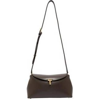 Toteme T-Lock Small leather clutch - brown - One Size