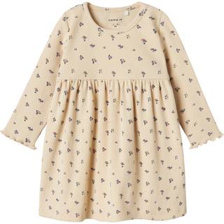 Name It Summer Sand Blomstret Kjole