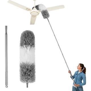 Dusters til rengøring af fjerstøv med forlængelsesstangloftventilatoren renser duster lang Duster udvidet håndtag blind renere støvning