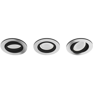 FORÅRSUDSALG - Philips Hue Centura Color and White Ambiance Indbygningsspot - 3-pak - Alu
