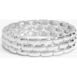 Jon Richard Jon Richard Silver Plated Polished Chain Stretch Bracelet