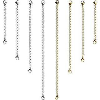 D-BUY 8 PCS Rustfrit st?l halsk?de forl?nger armb?nds extender extender k?de s?t 4 forskellige l?ngder: 6 tommer 4 tommer 3 tommer 2 tommer (4 gu