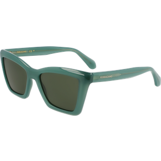 Ferragamo Kvinde SF2039SE 339 Solbriller Grøn Firkantet Normal - Grøn