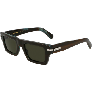 Ferragamo Mand SF2034S 319 Solbriller Acetat Grøn Firkantet Normal