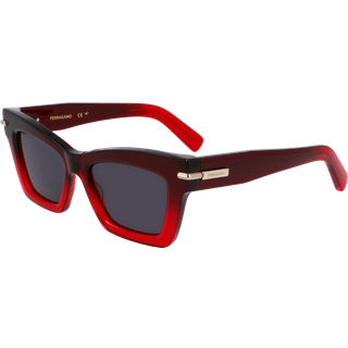 Ferragamo Kvinde SF2031S 615 Solbriller Acetat Rød Firkantet Normal