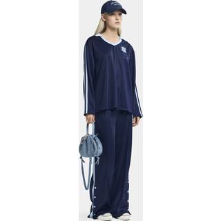 PIECES dame bukser PCGRACE - Maritime Blue Cashmere blue stripe - S