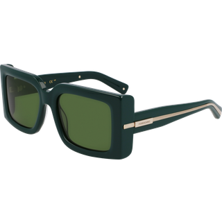 Ferragamo Kvinde SF2032S 302 Solbriller Acetat Grøn Firkantet Normal
